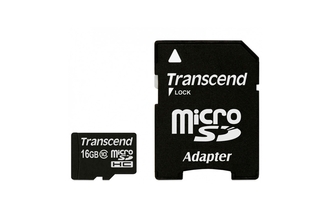 Transcend microSDHC Class 10 16Gb + adapter